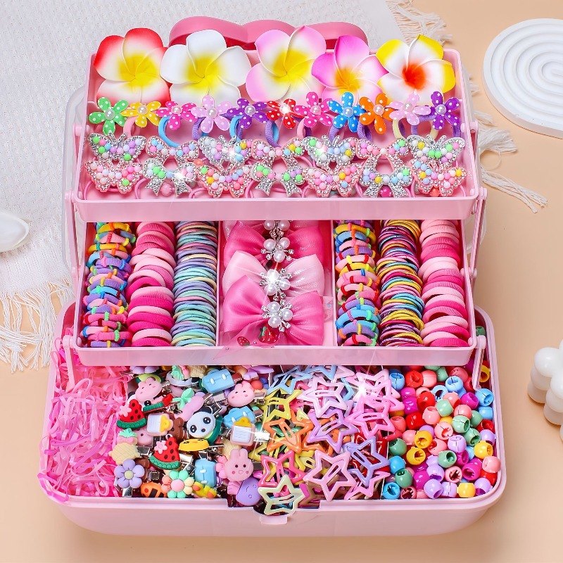 Travel Accessories For 4 Year Old - 546Pcs Bow High Elastic Hair Accessories