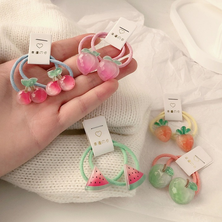 Travel Accessories For 4 Year Old - Kids Carrot Hair Ties 5 Pair