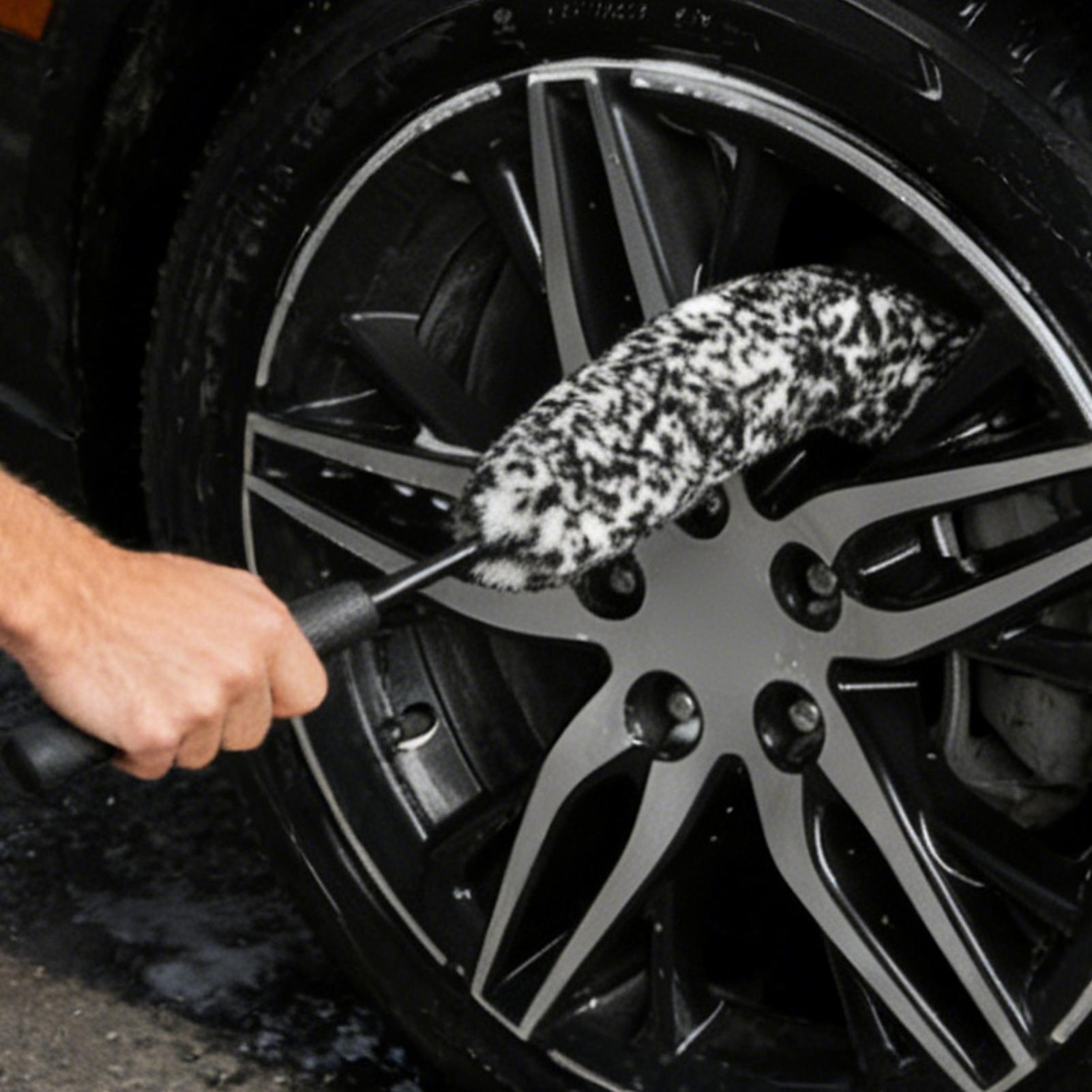 Travel Van Accessories - Wheel Brush Powerful Comfortable Handle Car