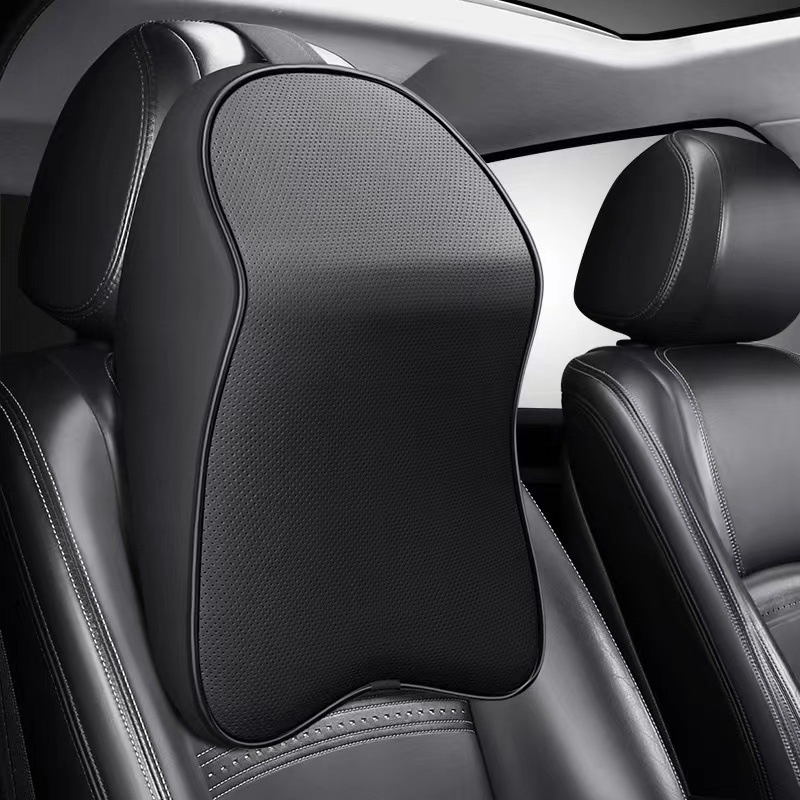 Travel Accessories Pillow - 3D Nappa Leather Memory Foam Headrest