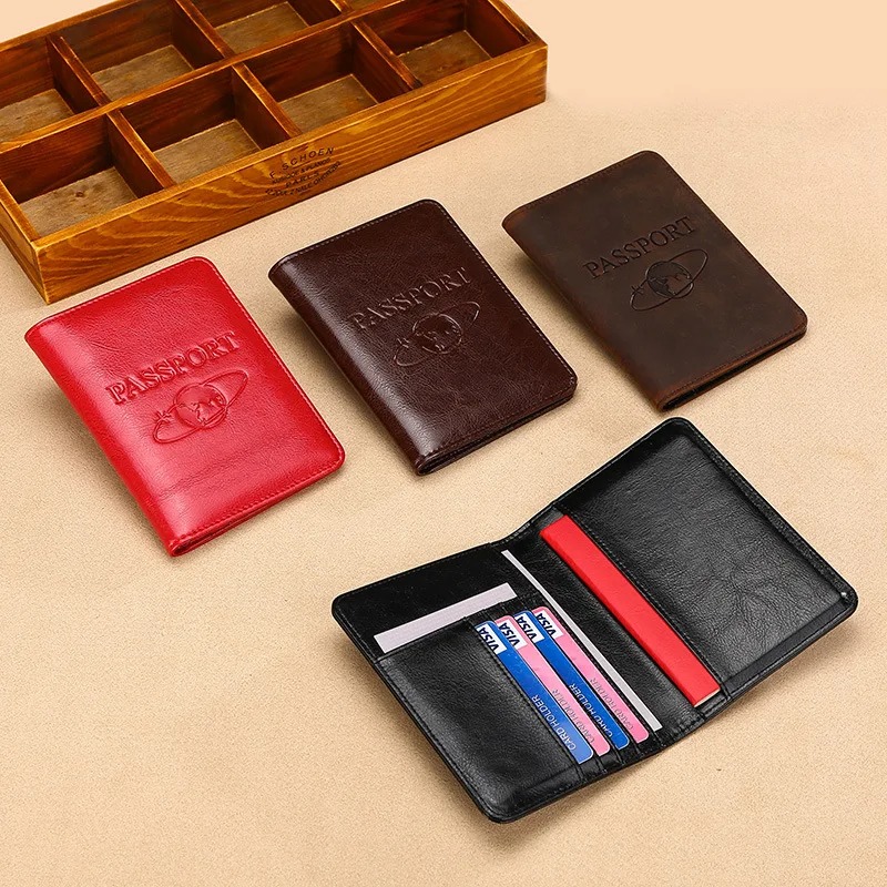 Unisex Genuine Leather Passpor - Travel Accessories Rfid recension och pris