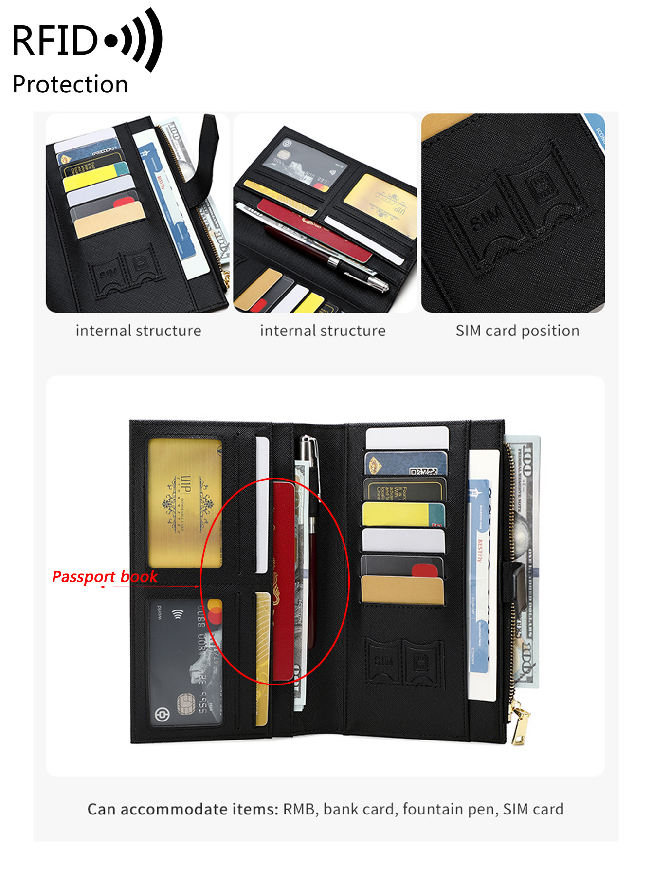 Fashionable PU leather airplan - Travel Accessories Rfid recension och pris