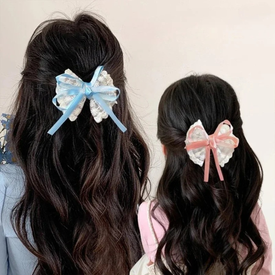 2pcs/set Cute Lace Bow Hair Cl - Travel Accessories For 4 Year Old recension och pris