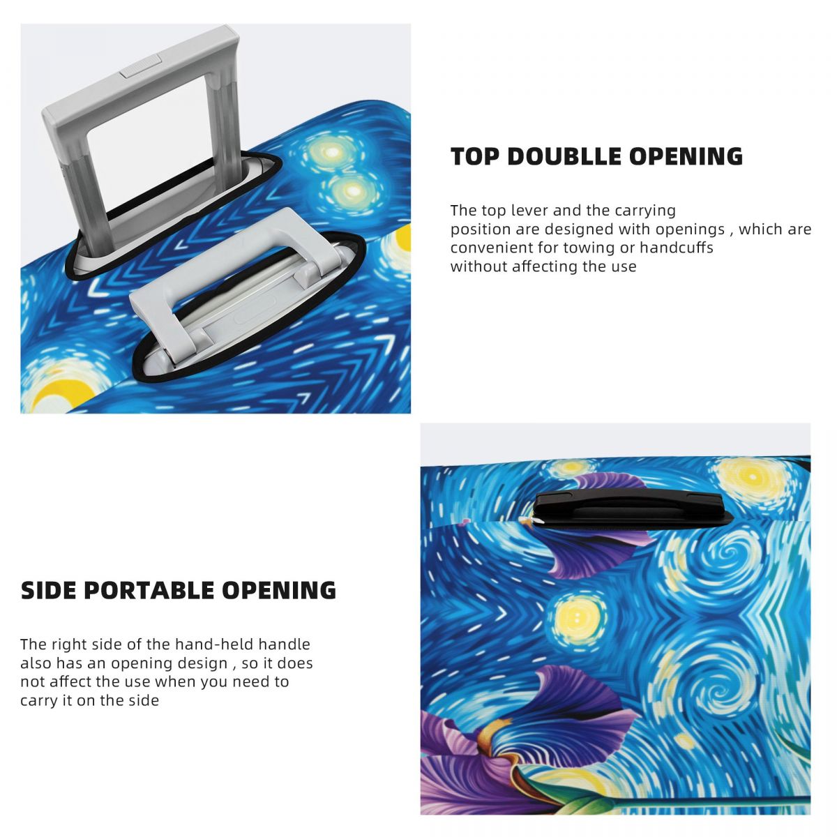 Irises With Van Gogh Starry Ni - Travel Van Accessories recension och pris