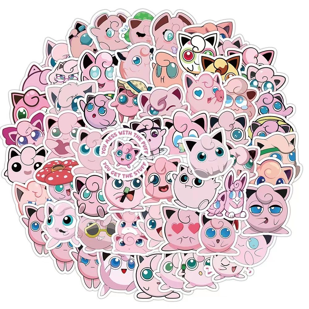 Pokémon 50 Cute Jigglypuff Sti - Travel Accessories Cute recension och pris