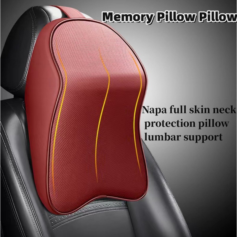 3D Nappa Leather Memory Foam H - Travel Accessories Pillow recension och pris